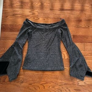 BCBG Off shoulder sparkly top